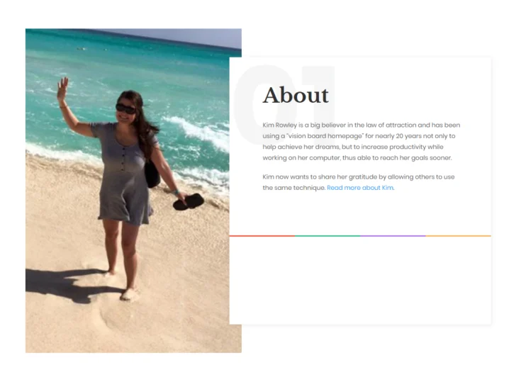 VisionBoard.me About Page: Kim in Cancun