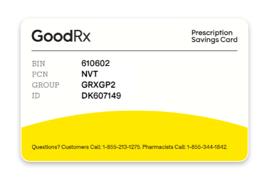 GoodRx Prescription Discount Card