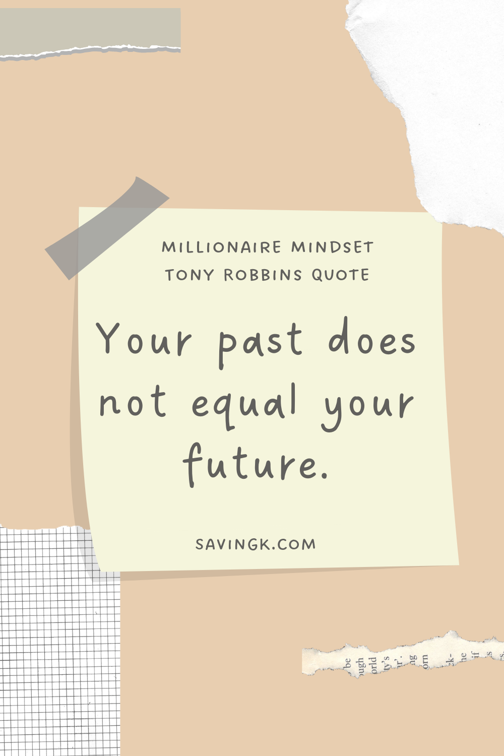 Millionaire Mindset Tony Robbins Quote