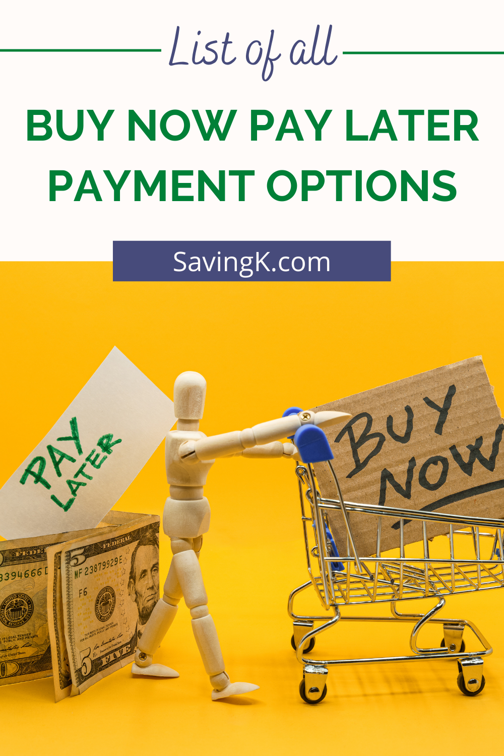 List of all Buy Now Pay Later Payment Options SavingK