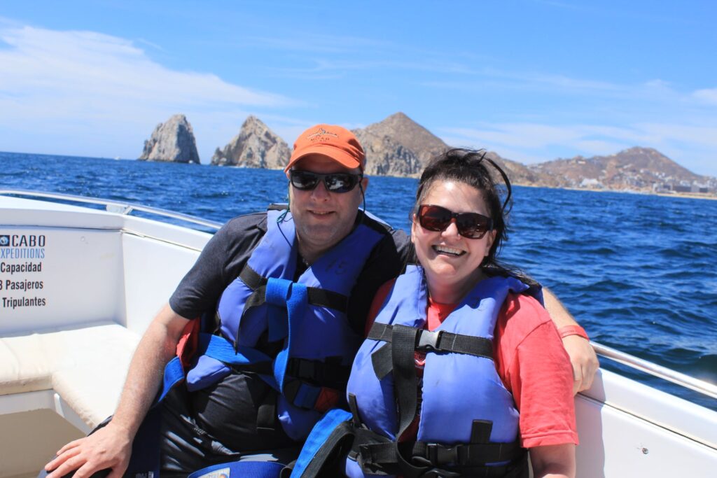 Ted & Kim traveling to Cabo taking advantage of AARP benefits