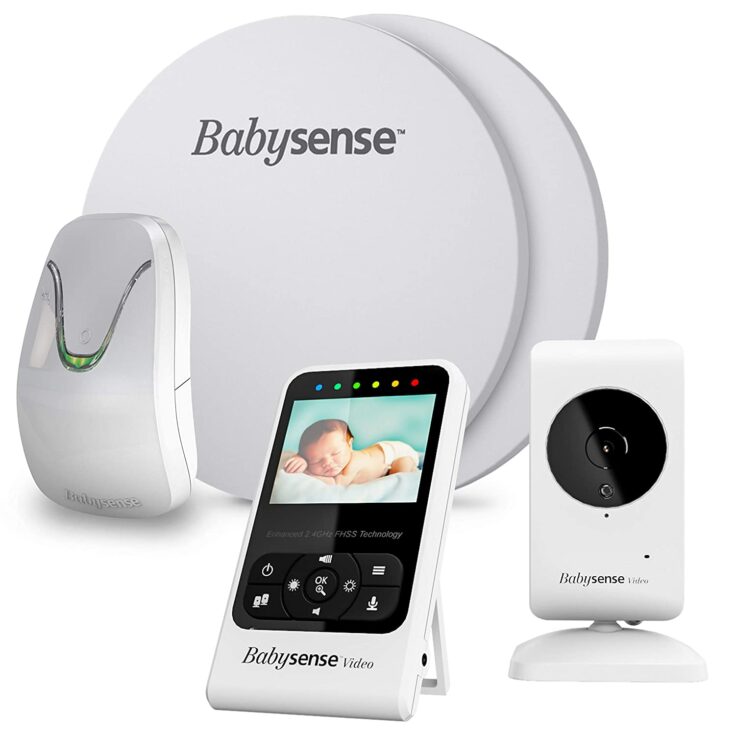 Babysense Video & Baby Movement Monitor - Bundle Pack - Babysense Video Baby Monitor V24R with Babysense 7 Under-The-Mattress Baby Movement Monitor - 2 in 1