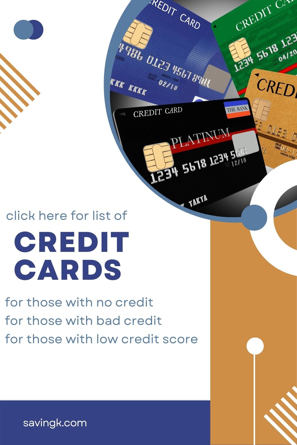 Credit Cards For Those With No/Bad Credit