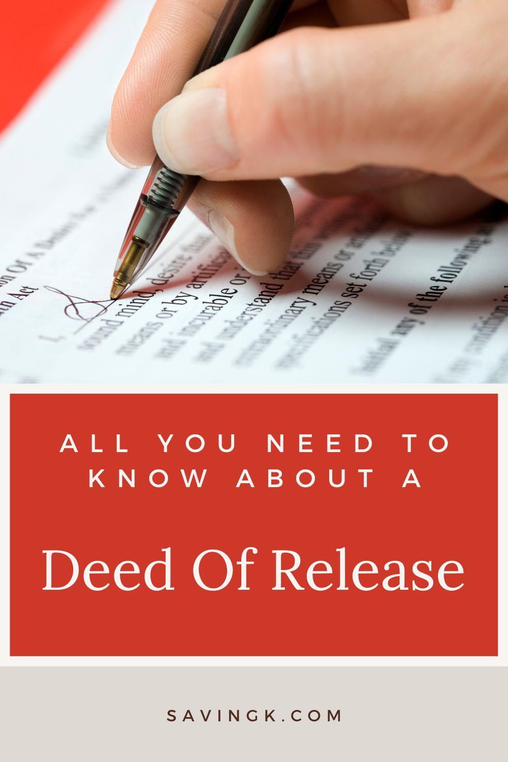 Deed Of Release(