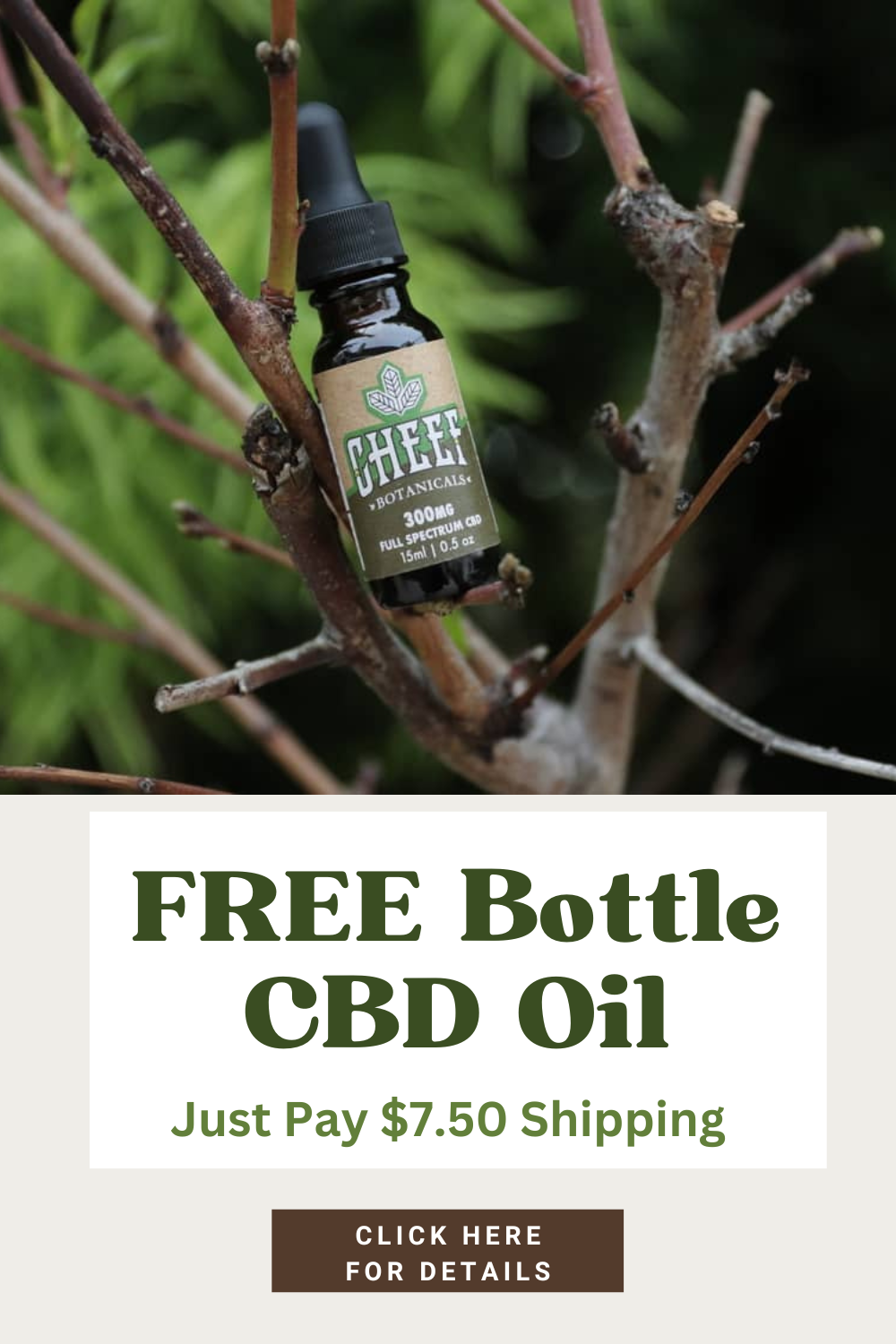 Cheef Botanicals is giving away free bottles of their 300mg Full Spectrum CBD oil