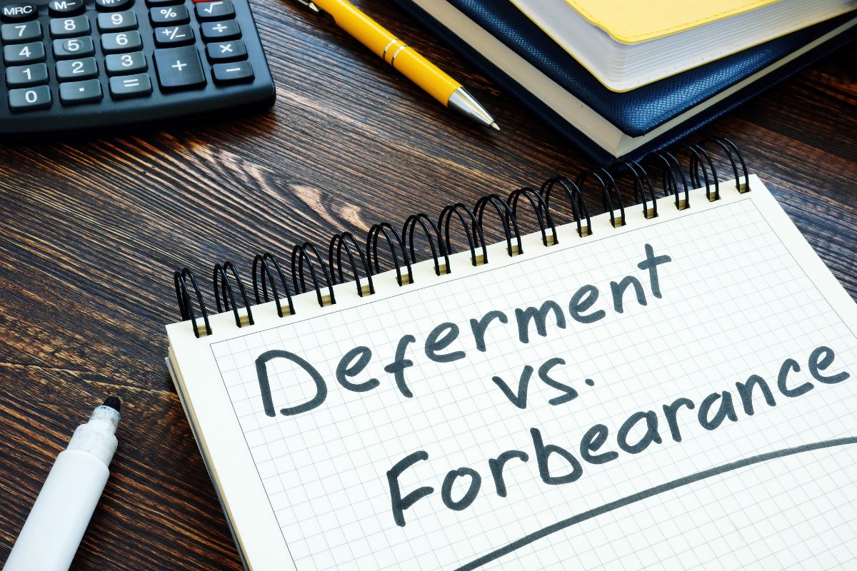 What is the difference between deferment and forbearance?
