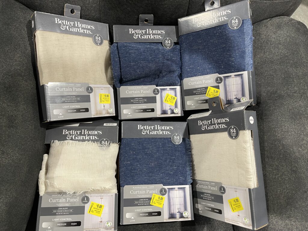 Better Homes & Gardens Curtains on clearance at Walmart for $6 minus $6 Rebate = FREE