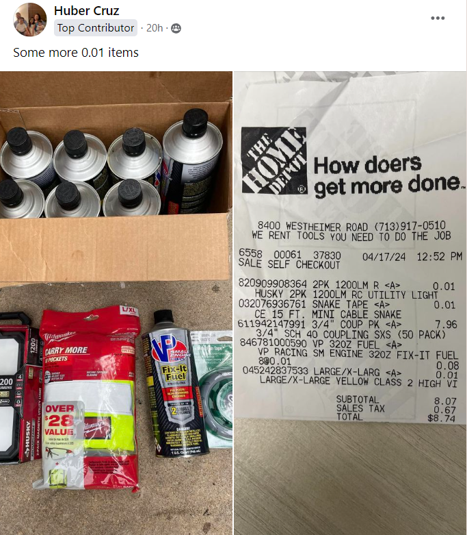 Penny items from Home Depot