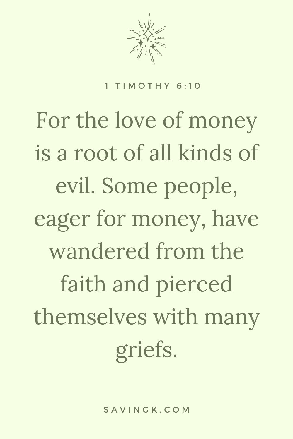 1 Timothy 6:10