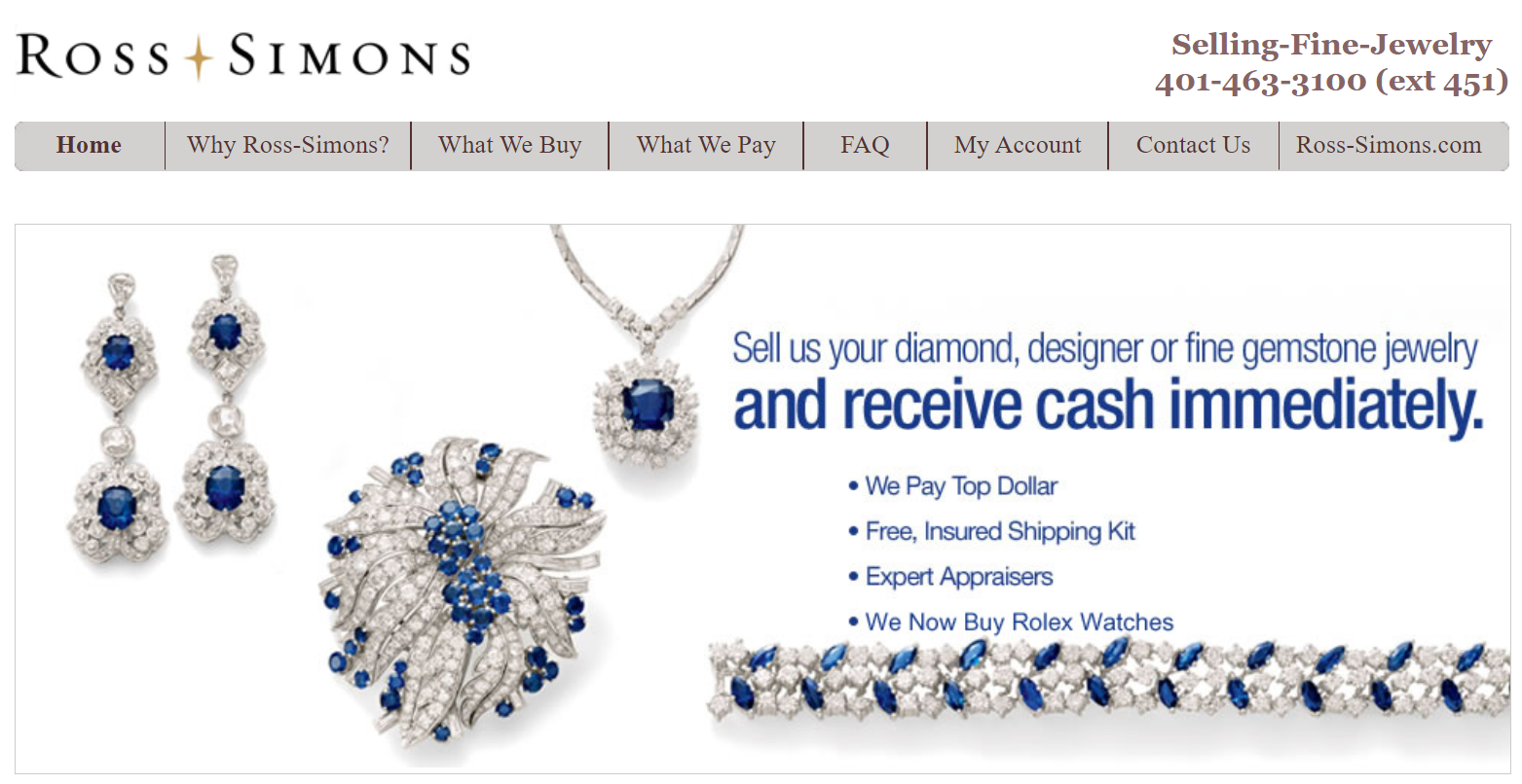 Ross Simons buys diamonds, designer and fine gemstone jewelry for cash. 