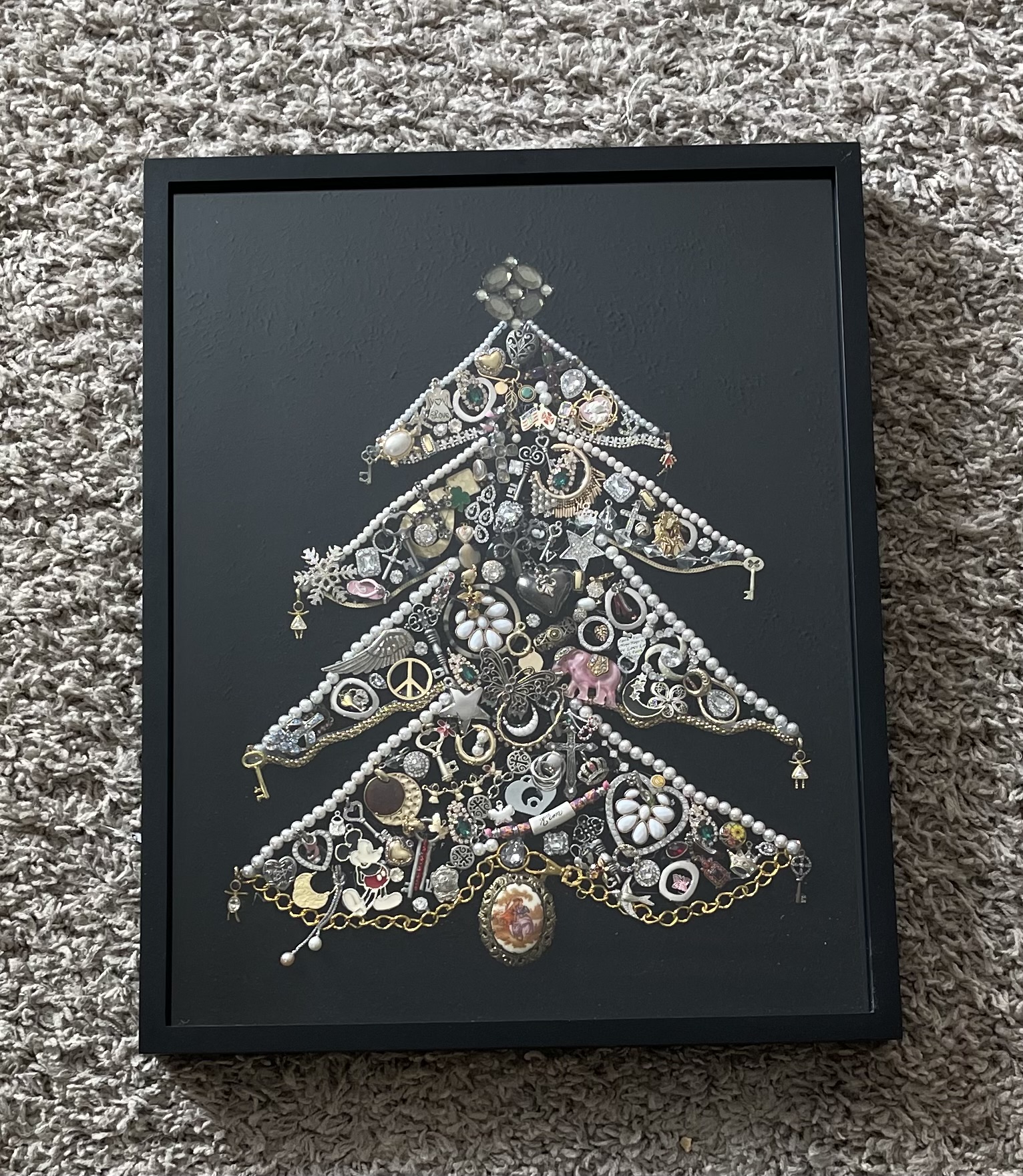 jewelry tree made with old family jewelry