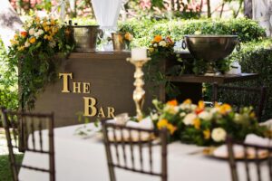 wedding reception bar