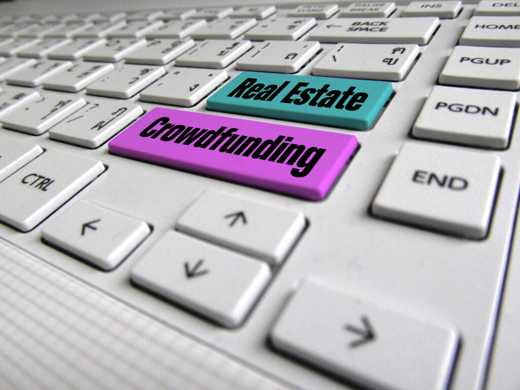 Real Estate Crowdfunding Keyboard Button