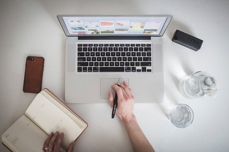 Man working on laptop