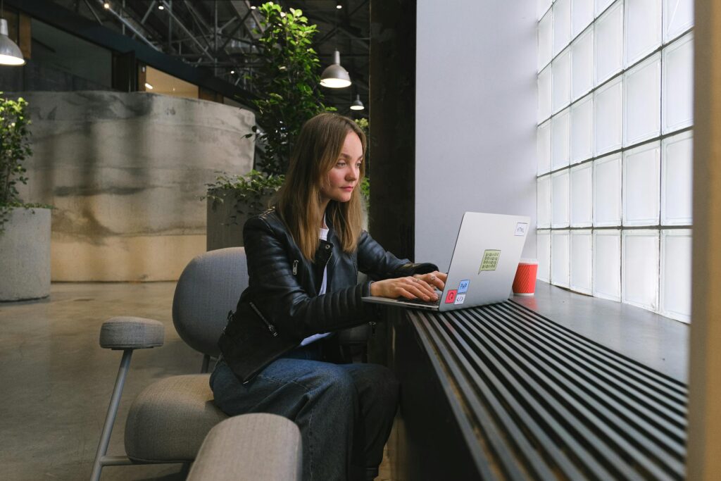 tech woman working on computer