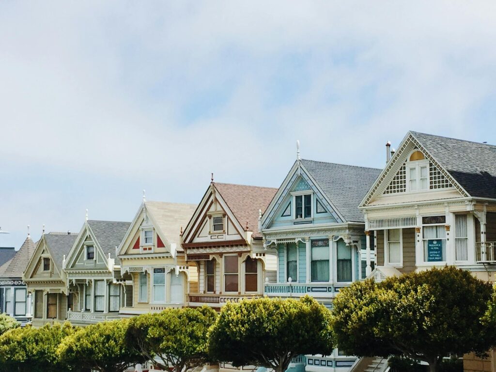 A row of houses.