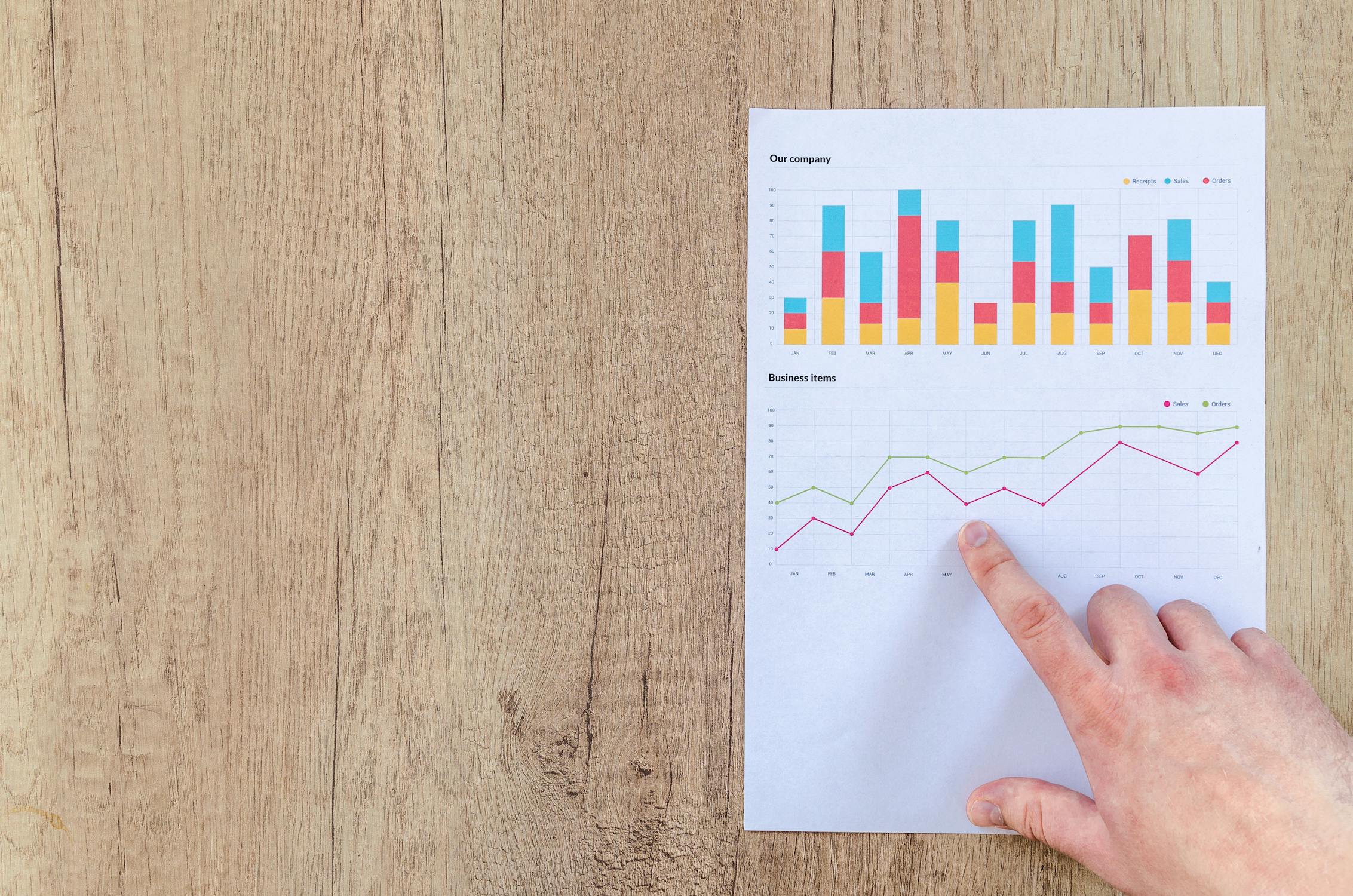 A graph on a white piece of paper