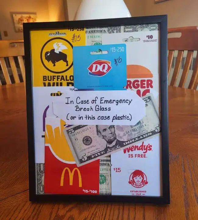 In Case of Emergency Break Glass – DIY Graduation Gift