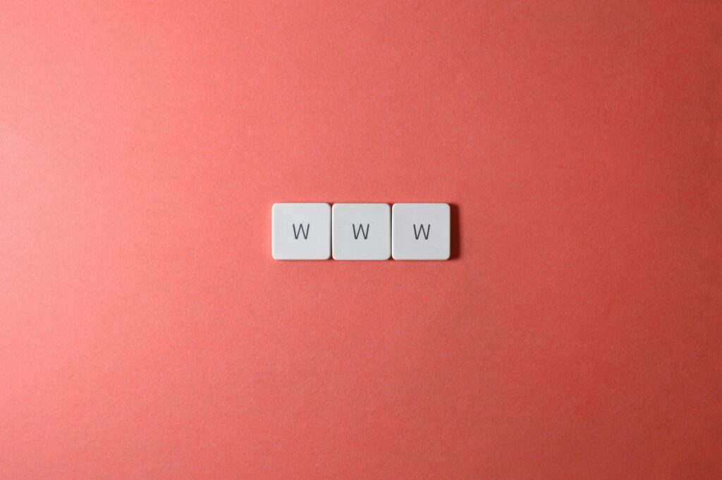 Keyboard keys spelling WWW representing domain investing and website domains