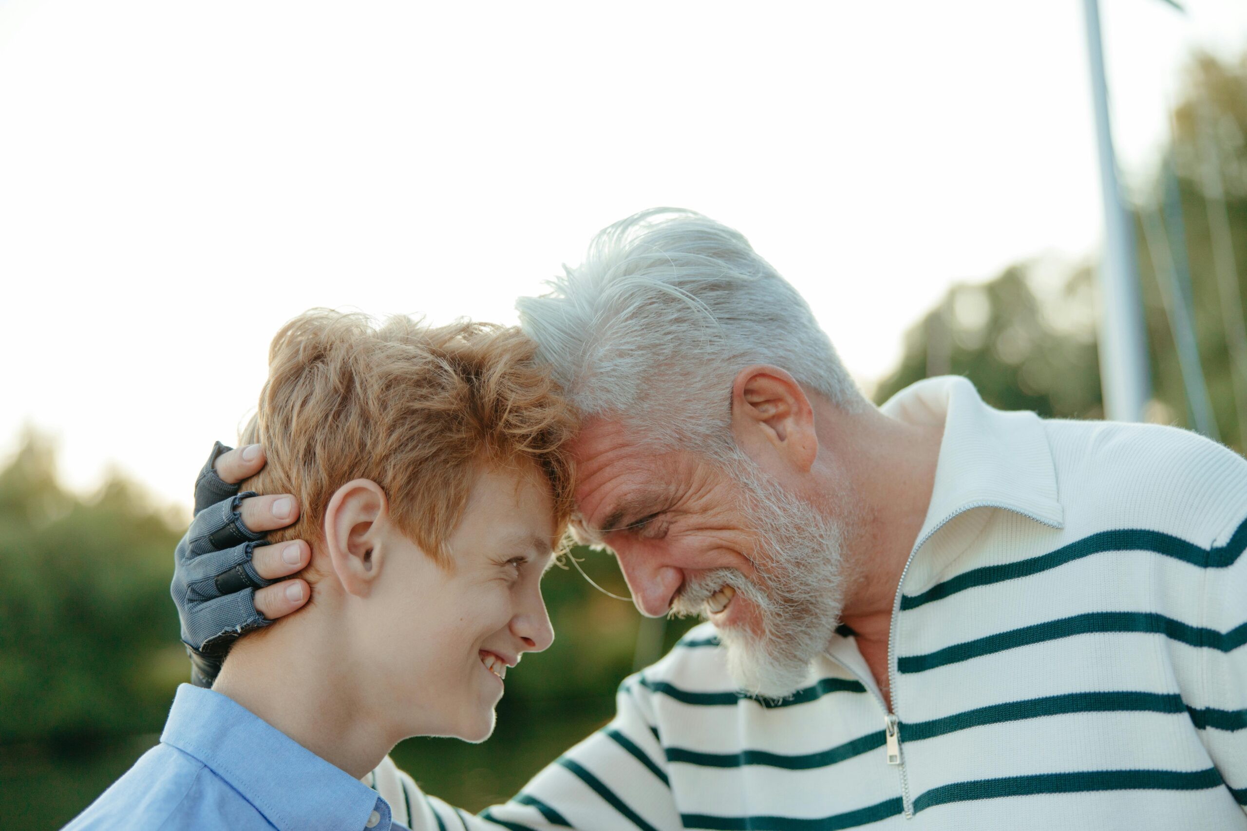 a grandson with his granddad